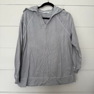 J. Jill Women’s Medium Gray Organic Cotton Hoodie Sweatshirt